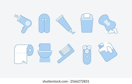 Bathroom Duotone Dashed Vectors and Icons. Bathroom Duotone Dashed Vectors icons and vector packs for Sketch, Adobe XD, Figma and websites.