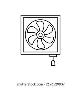 Bathroom Fan Icon Line Style Icon Stock Vector (Royalty Free ...