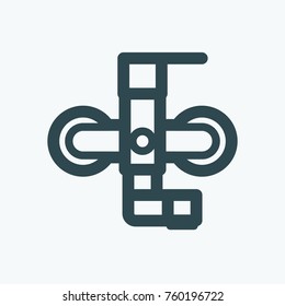 Bathroom faucet vector icon