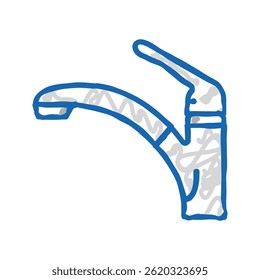 bathroom faucet water doodle icon sketch vector. bathroom faucet water sign. isolated symbol illustration