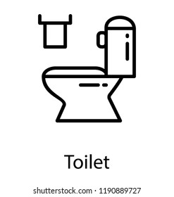 Bathroom fitting showing toilet icon 