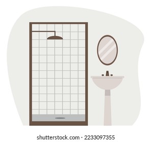 Badezimmerwohnung im Innenbereich