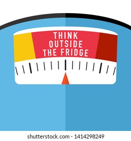 bathroom floor scale with weight loss idea vector
