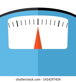 bathroom floor weight scale close look flat vector