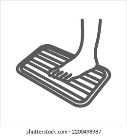 Bathroom Foot Mat Rug simple line icon