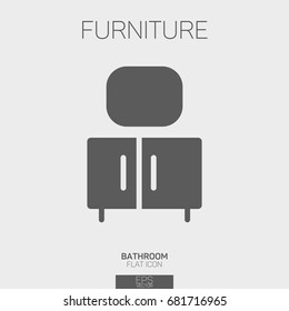 Bathroom furniture icon