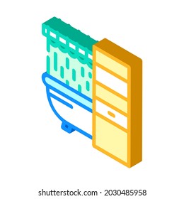 bathroom furniture isometric icon vector. bathroom furniture sign. isolated symbol illustration