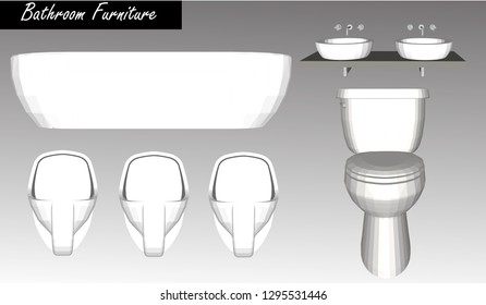 Bathroom furniture vector