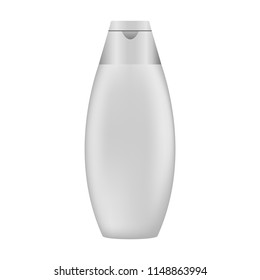Bathroom gel bottle mockup. Realistic illustration of bathroom gel bottle vector mockup for web design isolated on white background