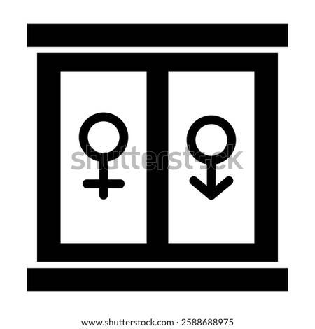 Bathroom Glyph Icon Design For Personal And Commercial Use