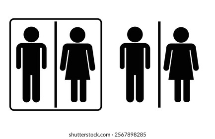 Bathroom Glyph Icon. Toilet sign Vector.	
