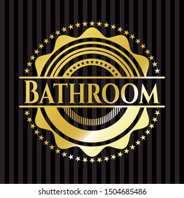 Bathroom gold badge. Vector Illustration. Detailed.