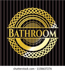 Bathroom gold emblem