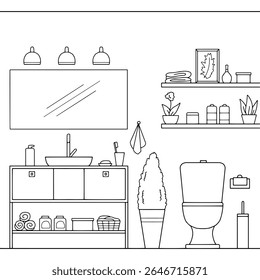 Casa gráfica casa interior preto branco esboço ilustração vetor 