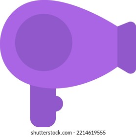 Bathroom Hairdryer, Illustration, Vector On White Background.