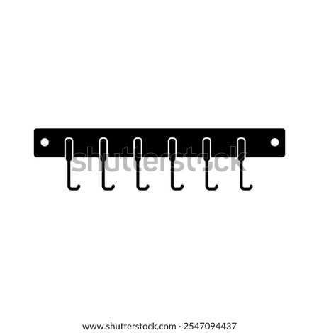 Bathroom, hanger, hook, wall icon vector on white background..eps