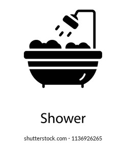A bathroom having bathtub and shower 