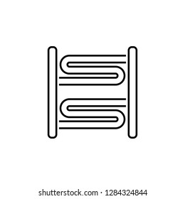 bathroom, heated, radiator icon. Element of plumbing and heating icon for mobile concept and web apps. Detailed bathroom, heated, radiator icon can be used for web and mobile