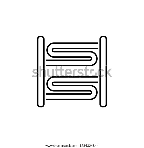 bathroom, heated,\
radiator icon. Element of plumbing and heating icon for mobile\
concept and web apps. Detailed bathroom, heated, radiator icon can\
be used for web and\
mobile