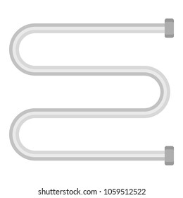 Bathroom heater icon. Flat illustration of bathroom heater vector icon for web