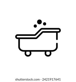 Bathroom, Hotel Outline Icon Logo Illustration. Hotel Icon-set. Suitable For Web Design, Logo, App