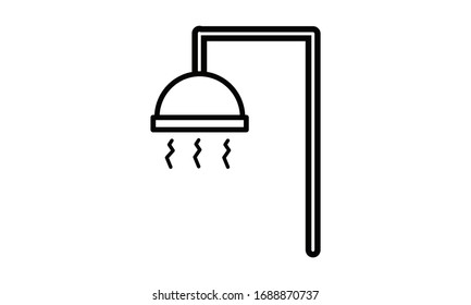 Bathroom, hygiene, personal hygiene, shower, shower head, shower icon, shower sprinkler free vector icon