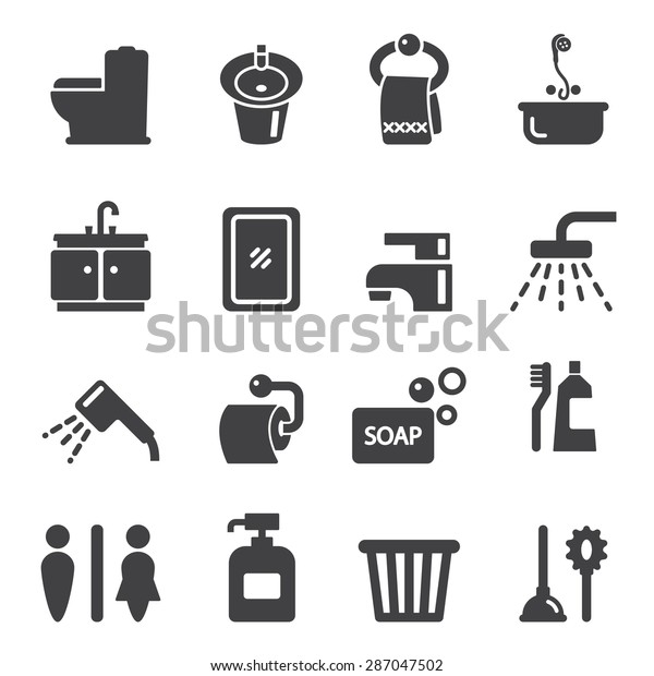 Bathroom Icon Stock Vector (royalty Free) 287047502