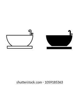 Bathroom icon. bath set icon. vector illustration.
