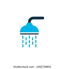 Bathroom icon colored symbol. Premium quality isolated shower element in trendy style.