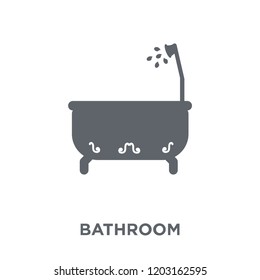 Bathroom icon. Bathroom design concept from  collection. Simple element vector illustration on white background.