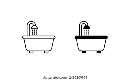 Bathroom icon design with white background stock illustration