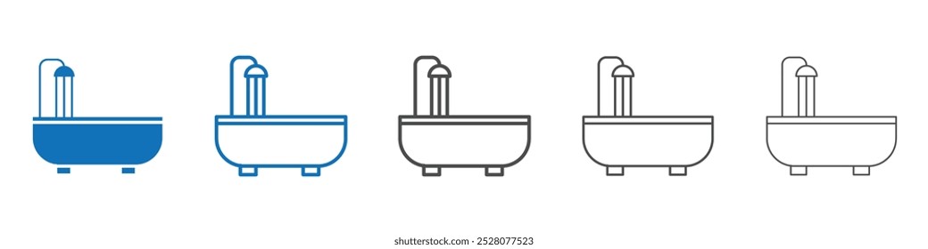 Bathroom icon Isolated flat vector in outline