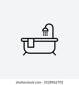 Badsymbol einzeln auf weißem Hintergrund.