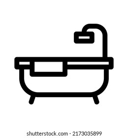 icono de baño o logotipo símbolo de signo aislado ilustración vectorial - iconos vectoriales de estilo negro de alta calidad
