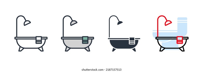 bathroom icon logo vector illustration. Bathroom Furniture symbol template for graphic and web design collection