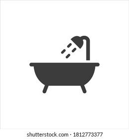 Bathroom icon on white background