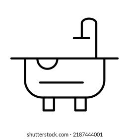 bathroom icon out line style