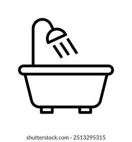 bathroom icon. Outline style design isolated on white background