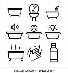 bathroom icon outline style simple