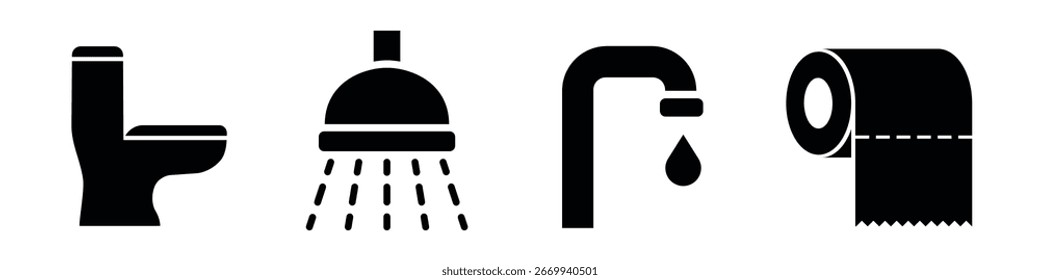 Bathroom icon. Restroom icon set