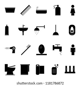 bathroom icon set