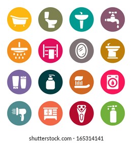 Bathroom Icon Set Stock Vector (Royalty Free) 165314141 | Shutterstock