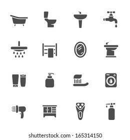 Bathroom icon set