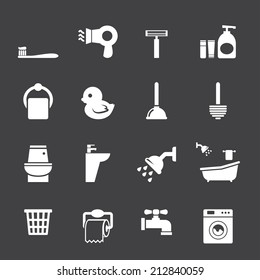 bathroom icon set