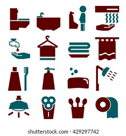 bathroom icon set