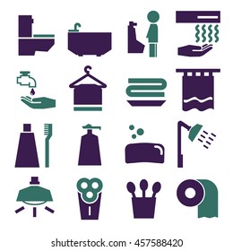 bathroom icon set