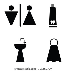 bathroom icon set