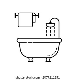 Badezimmer Icon Set, Symbol des Badezimmers isoliert Design.