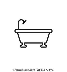 Bathroom icon Simple thin outline