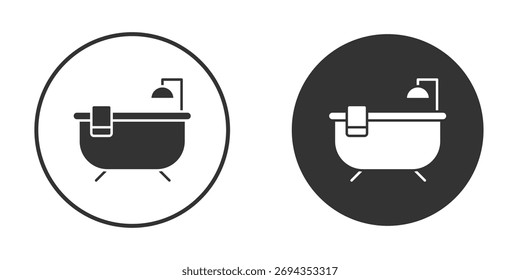 Badezimmer-Symbol. Einfache Vektorgrafik. Silhouette Icon Set.